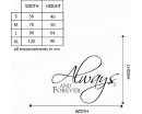 Always & Forever Quotes Wall Decal Love Quote Vinyl Art Stickers
